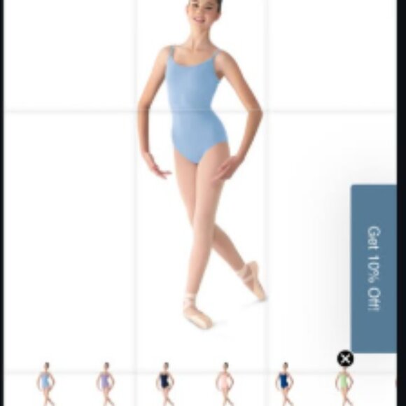 Mirella Camisole Leotard. Light blue size small - Picture 1 of 4